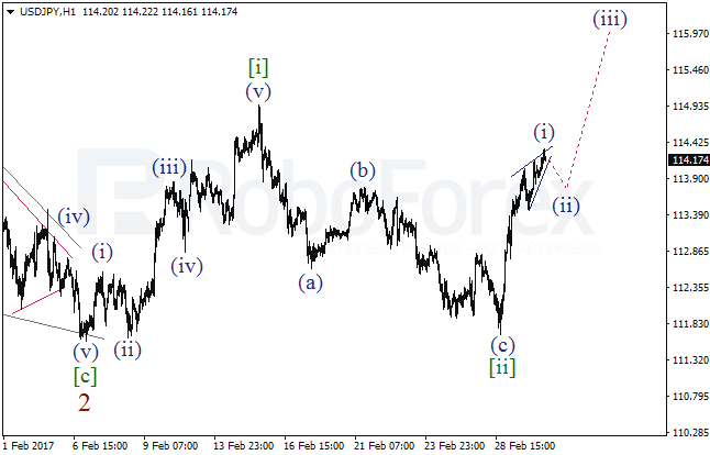 Обзор по волновому анализу USD/JPY на 2 марта 2017