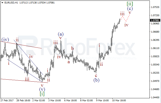 Обзор по волновому анализу EUR/USD на 13 марта 2017